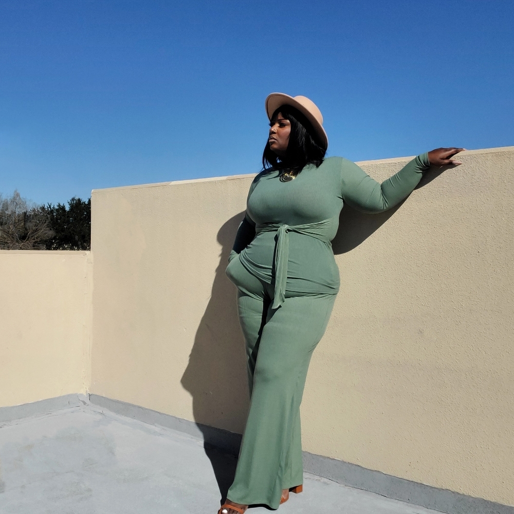 Plus Size Sage 2pc Casual Set